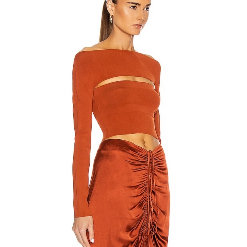 DION LEE Knit Two Piece Tube Top in Brick ⭐️New!💫